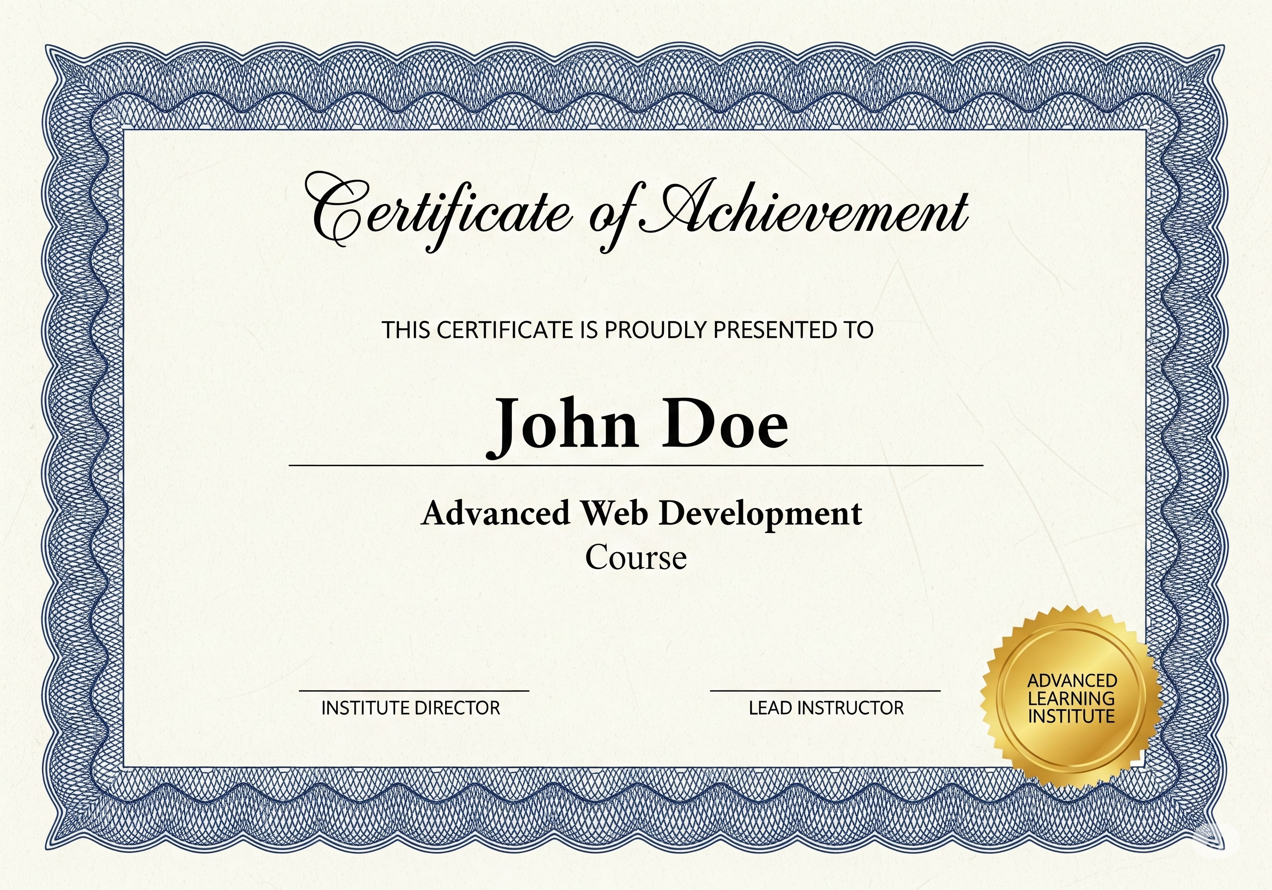 Certificate Preview